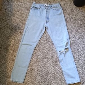 Re/done high rise 28 light wash